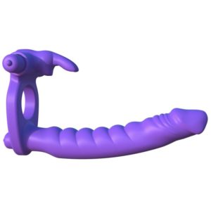 Vibro-Penisring „Silicone Double Penetrator Rabbit“