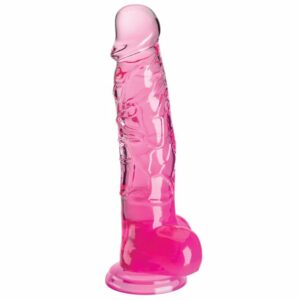 Naturdildo „8“-Cock with Balls“ mit Saugfuß